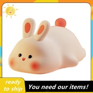 Night Light,Cute Silicone Lamp, Dimmable Light Up Bunny, Night Lamp,Rechargeable Bunny Nightlight, B