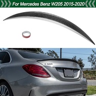 Carbon Fiber Look For Mercedes W205 C300 2015-20 Highkick AMG Style Spoiler Wing