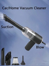無線手持式車輛吸塵器,手持式無線吹風機,家用和汽車小型吸塵器,超強吸力,可用於汽車內飾縫隙的電腦清潔