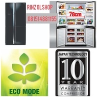 KULKAS SHARP SJ-F90PG-BK 4 PINTU INVERTER HYBRID