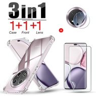 3in1 For Honor X9C 5G Clear Case Hydrogel Film & Camera Lens Protector Honour Magic7 Lite Honer X60p