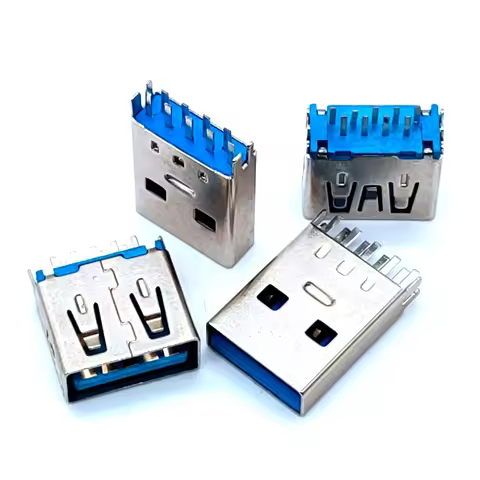 USB 3.0 A Type Male Plug Connector High-speed Data Transmission USB 3.0 Jack Charging Socket Solderi