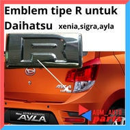 Emblem Logo type R Daihatsu Xenia/logo type R Daihatsu sigra/logo type R daihatsu ayla/Logo Type R