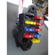 Car fuse box 12v 24v universal fuse box holder. 8 port fuse box universal fuse box