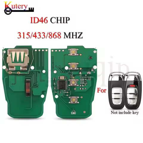 jingyuqin Remote Car Key Circuit Board For Audi Q5 A4L A5 A6 A7 A8 RS4 Keyless Go 3/4 Buttons 315MHz