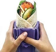 Wrap'd Reusable Silicone Lunch Flatbread Wrap Holder Container Alternative to Beeswax Wraps Cling Wrap