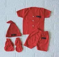 1 set baju bayi baru lahir tanggan pendek