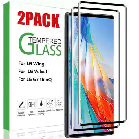 Full Cover Tempered Glass Film For LG Wing/ Velvet/ G7 thinQ Clear Screen Protector 3D Curved Anti-s