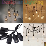 6 or 10 Heads with Wire Each Pendant Light Modern Retro Hanging Lamps Fixtures Spider Ceiling Lamp F