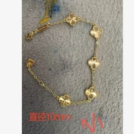 沙金四葉草手鍊女模擬金幸運草手環轉運珠兔子手鍊送女友