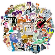 50pcs Futurama Anime Stickers Aloa Mars Cartoon Cool Kids Decals Toy Phone Skateboard Luggage Fun Gr