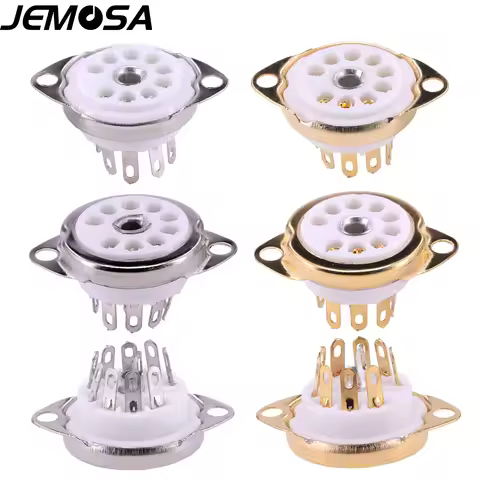 9pin Ceramic tube sockets GZC9-C B9A Valve Tube Base for 12AX7 ECC83 6922 ECC88 EL84 ECC82 12AU7 Vac