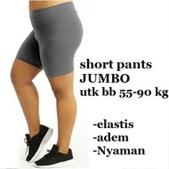 Celana Leging Pendek Jumbo Legging Short pants Strit Setrit Wanita