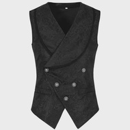 Mens ยุคกลางเสื้อกั๊กคอสเพลย์เครื่องแต่งกาย Steampunk เสื้อแจ็คเก็ตเสื้อ Victorian Ghost Gothic Blaz