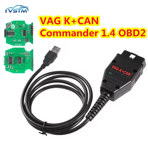 Newest VAG K+CAN Commander 1.4 OBD2 Diagnostic Tools With FT232RL PIC18F25K80 Chip Cable For Vag Sca