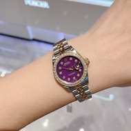 Rolex/rolex Log Type Female Watch 69173 Purple Dial Automatic Mechanical Watch Ladies Style Rolex