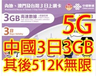 中國聯通 - 【內地、澳門】5G/4G 無限上網卡數據卡SIM咭