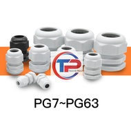 Waterproof plastic cable glands PG7; PG9; PG11; PG13.5; PG16; PG19; PG21; PG25.