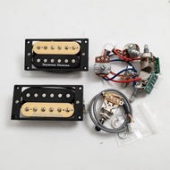 รถปิคอัพ Seymour Duncan ฮัมบัคเกอร์กีตาร์รถปิคอัพแบบกด SH1n SH4 4C ม้าลาย/ดำ/ขาว/บังเหียนมีสายดึงแบบ