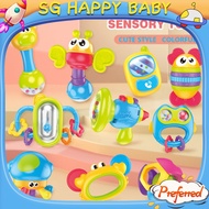 Baby0-1Year-Old Chewable Rattle Soothing Toy Baby Hand Rattle Set Twisting Sound Toy 3KNO