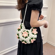 MZB 1 Piece Finished Product Three-Dimensional Puff Flower One-Shoulder Diagonal Bag Small Fresh Swe