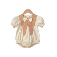 Baby Girl Romper Clothes Summer Short Sleeves Jumpsuit Girls Bowknot Bodysuits 0-2 Years Baby Onesie