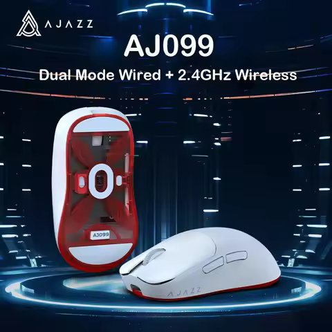 Ajazz AJ099 Wireless 2.4GHz + Wired Gaming Mouse PAW3311 for Gaming Laptop PC Optical Mice 12000DPI