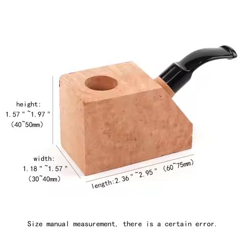 Muxiang Pipe Specialized Briar Wood Block With Acrylic Saddle Nozzle Diy Crafts For Pipe Making Men 