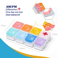 7 Days 8 Compartments One Week Portable Sub-Packing Compartment Pill Box Medicine Pill Storage Box P