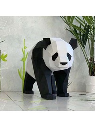 1入組89cm熊貓紙模型DIY 3D大型動物紙工藝品，適用於家居客廳門廳裝飾