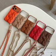 french styleCaviar Suitable for iPhone17promax Phone Case Apple Crossbody Chain 16 pro Protective Ca
