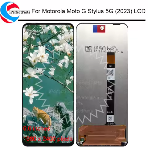 6.6'' For Motorola Moto G Stylus 5G (2023) LCD Touch Screen Sensor Digiziter Assembly Replacement Fo