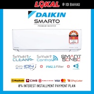 DAIKIN SMARTO 5-STAR PREMIUM INVERTER 1HP / 1.5HP / 2HP Air Conditioner FTKH Series Aircond