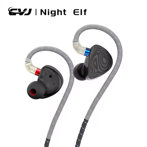 CVJ Night Elf IN Ear Monitors Earphones DLC 3DD Dual-Channel Three-unit HIFI IEM With QDC Silver-Pla