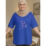 2Y331 [AIYOU] XL-5XL T shirt Women Plus Size Tshirt Woman Crop Top Casual Baju Perempuan Plus Size L