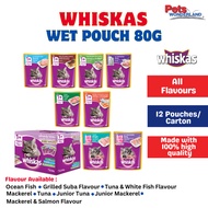 Whiskas Pouch 80g - Cat Wet Food - Variety of Flavor
