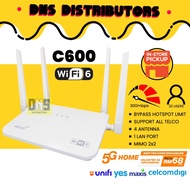 4G CPE Home Router C600 WiFi6 Modem Unlimited WiFi Internet Support All Operator UPGRADED C300