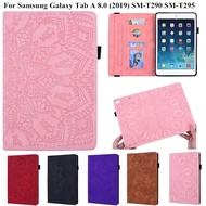 For Samsung Tab A 8.0 2019 T290 Luxury Vintage Leather Cover Stand Smart Case for Samsung Galaxy Tab A 8 Case A8 SM-T290 T295