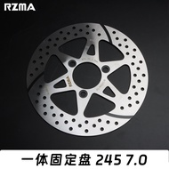 Brake Disc RZMA สำหรับรถจักรยานยนต์ไฟฟ้า อุปกรณ์ปรับแต่ง ช่วงล่าง ดีไซน์ใหม่ ส่วนบนและด้านล่างเป็นสี