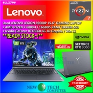 #LL279 USED LENOVO LEGION R9000P AMD RYZEN 7-6800H 16GD5 1TB SSD NVIDIA RTX3060 RTX 3060 6G Gaming l