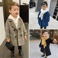 baby boy outfit korean coat［90-140cm］woolen coat ootd baby boy winter coat kids  Children Children's