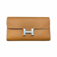 HERMES 愛馬仕 CONSTANCE TO GO 肩背手拿包 皮革 金棕 銀釦