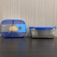 BROS Stainless Steel Container Click-In Rectangular (1100ml)