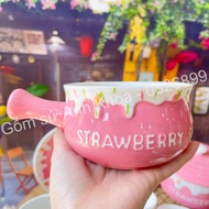 Bát Đĩa Gốm Sứ Decor Bát Ăn Cơm Bát Ăn Chè Chén Dĩa Dễ Thương Tổng Hợp Bộ STRAWBERRY Hồng Sang Chảnh