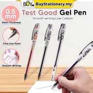 Test Good Pen Needle Tip Fineliner Gel Pen 0.5mm Black Blue Red G-2501(C) -(1s/Pcs) Zhi Xin Pen Tulis Stationary