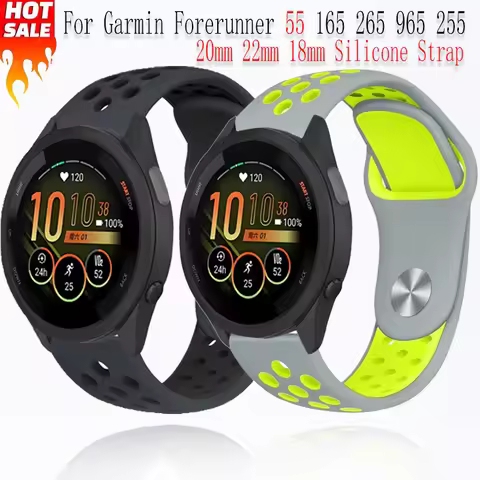 20mm 22mm 18mm Silicone Strap for Garmin Active 5/Vivoactive 5 soft rubber wristband Garmin Forerunn