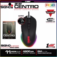 Signo GM-907 Macro Gaming Mouse รุ่น GM-907 เมาส์ เมาส์มาโคร 6 ปุ่ม 11 โหมดไฟ ประกัน 1 ปี