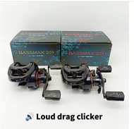 ASHINO BASSMAX 201 BAITCASTING REEL Loud Drag Clicker