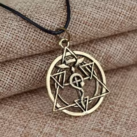 Full Metal Alchemist Necklace Fairy Tail AOT Pendant Anime Cosplay Collection Accessories