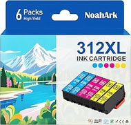 NoahArk 6 Packs 312XL Remanufactured Ink Cartridge Replacement for Epson 312 XL 312 T312 for Express